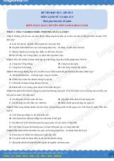 Đề thi học kì 2 Lịch sử và Địa lí 9 - Đề số 2